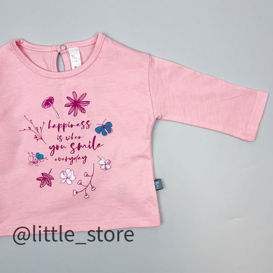 Лонгслив хлопковый, Розовый