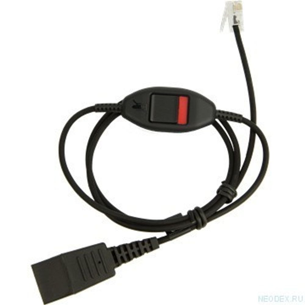 Jabra шнур QD на RJ10, кнопка отключения звука (Mute) на шнуре ( 8800-01-20 )