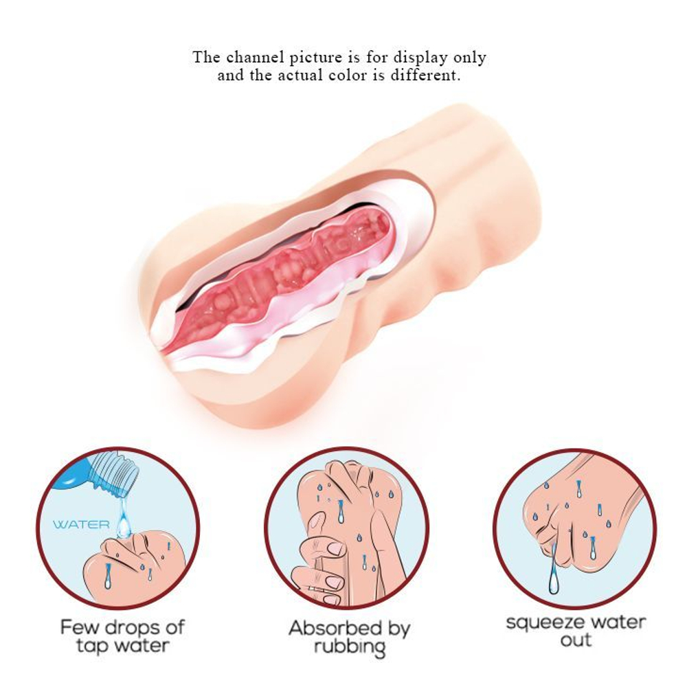 Мастурбатор вагина Baile Crazy Bull, эффект смазки, 13 см