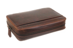 Сигарная сумка-хьюмидор P&A на 5 сигар, натуральная кожа C260-Brown