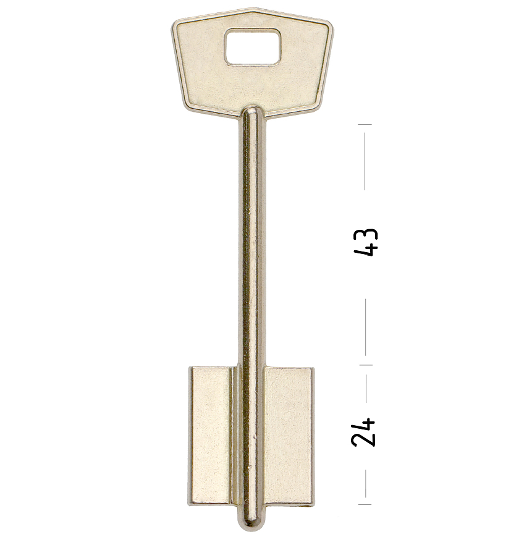 Заготовка сувальдного ключа 13026 MTR11D (желтый)