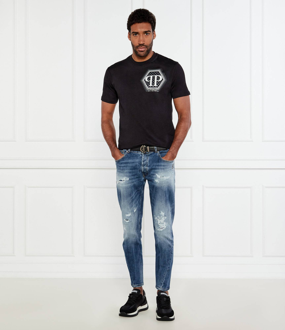 Футболка Hexagon Philipp Plein - черный(MTK8106 PJY002N)