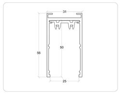 Ambrella Шинопровод накладной Magnetic 220V IP20 2000*30.6*56 Magnetic 220V GL1003