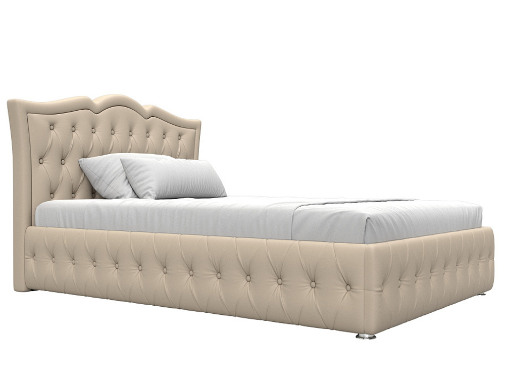 Кровать интерьерная Герда 140, Бежевый, Экокожа, 27854