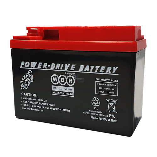 Аккумулятор WBR SMT / WBR MT 12-2.6 (YTX4A-BS, YTR4A-BS)