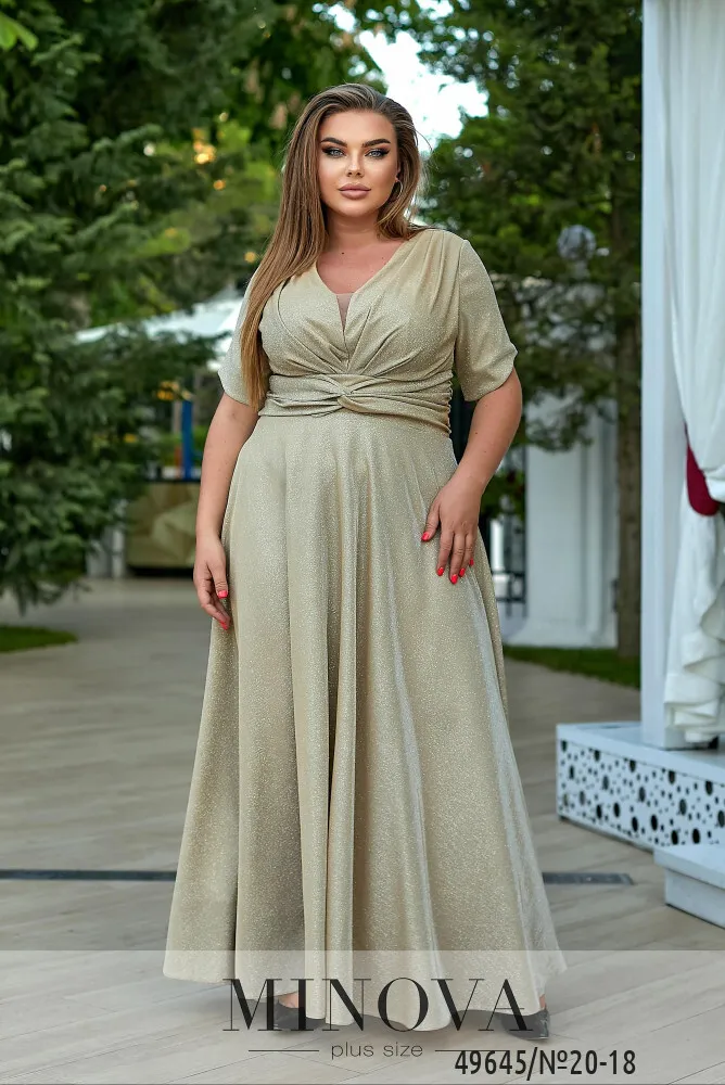 Платье 20-18-золотисто-бежевый Minova