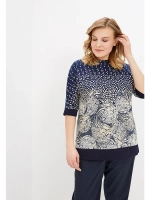 Блузка трикотажная джемпер с рисунком