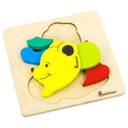 Пазл "Медвежонок", развивающая игрушка для детей, обучающая игра из дерева