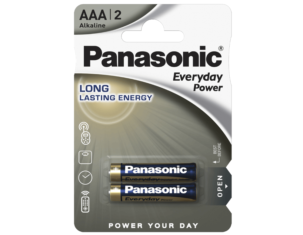 Батарейки Panasonic Everyday Power AAA щелочные 2 шт