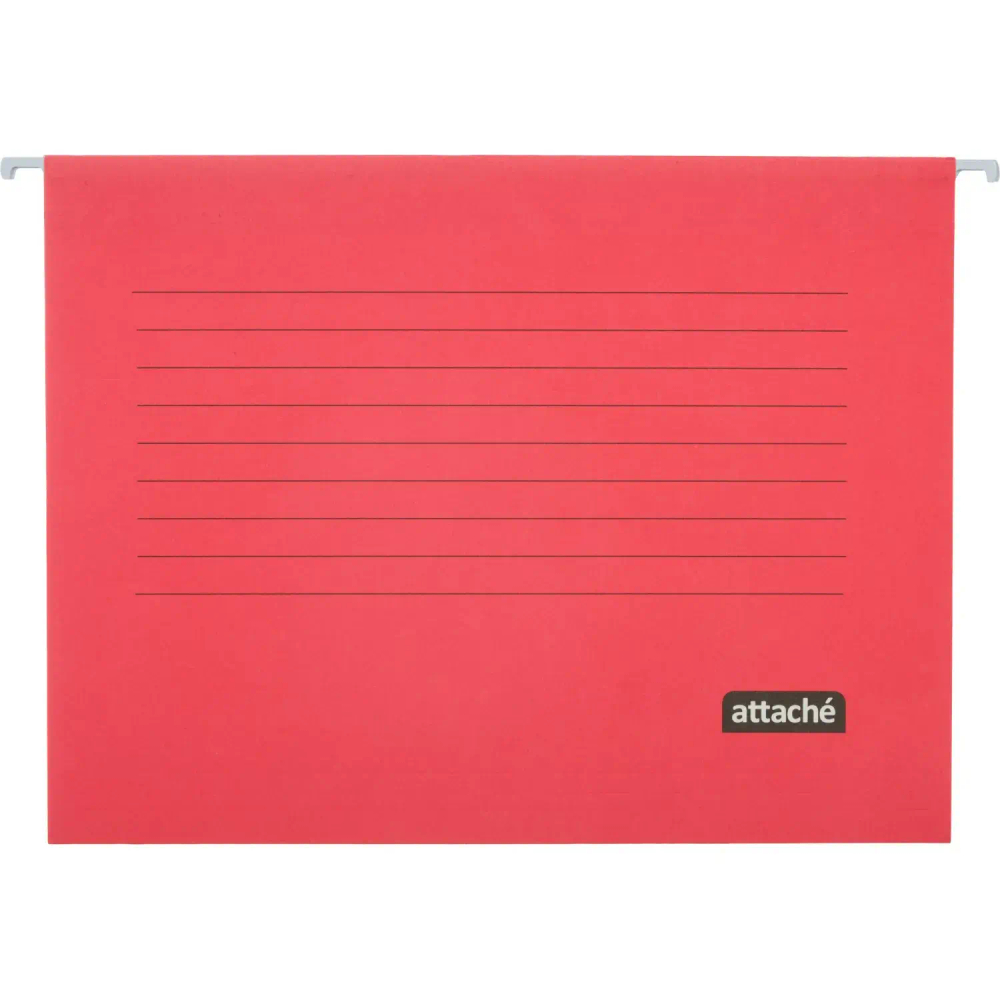 Папка подвесная Attache, А4, картон, красный, до 200л., 5шт/уп