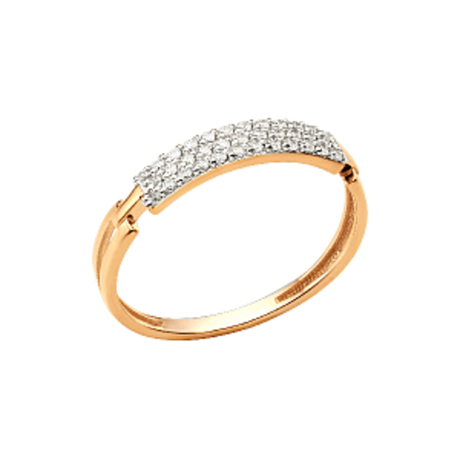 Кольцо из золота с фианитами