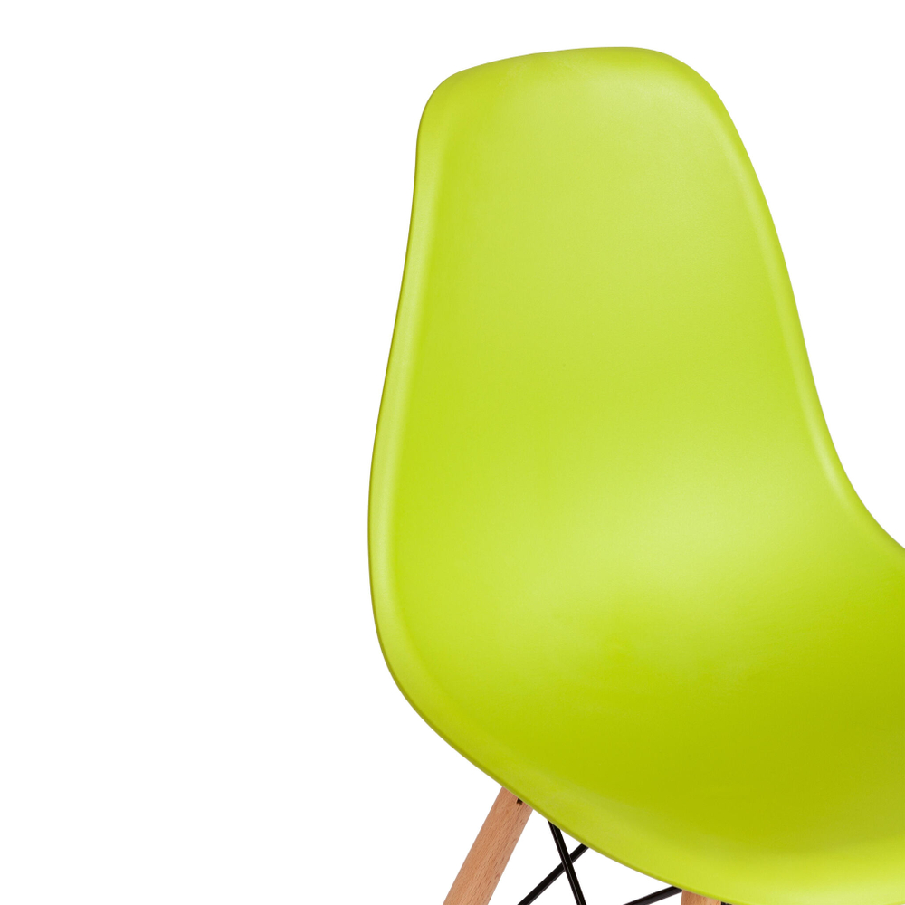 Стул CINDY (EAMES) (mod. 1801) дерево бук/металл/сиденье пластик, 45x51x82 см, Olive (оливковый)