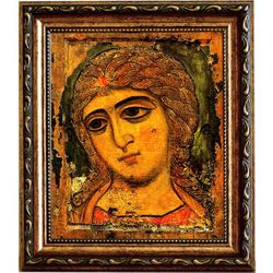 Ангел Златые Власы. Архангел Гавриил. Копия иконы XII века на холсте.