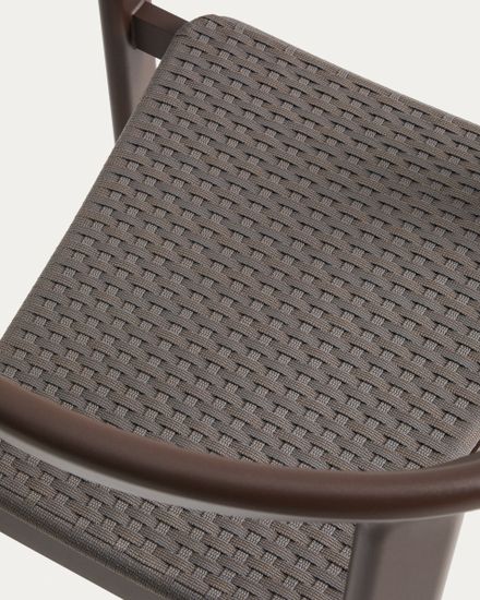 Комплект садовой мебели Erice стол и 6 стульев из коричневого алюминия и веревки