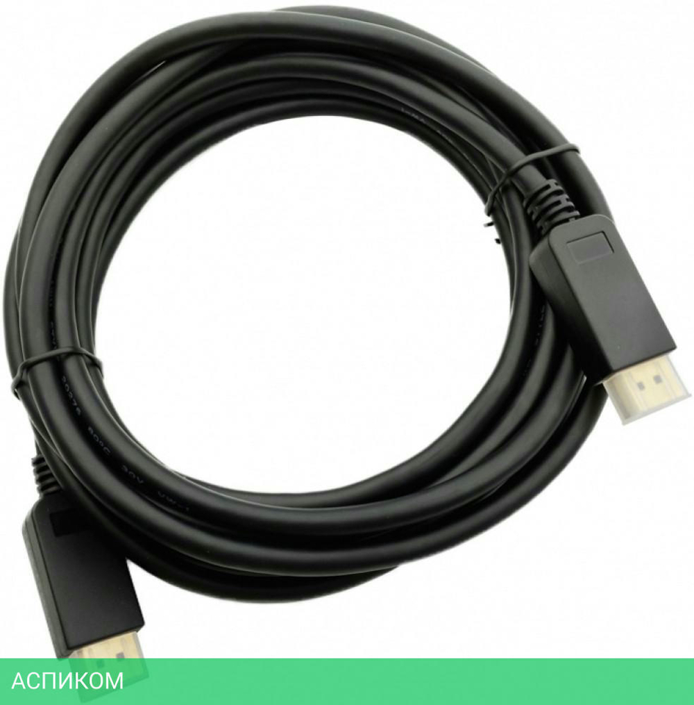 Кабель Buro DisplayPort (m)/DisplayPort (m) v 1.2 5 м BHP DPP_1.2-5 черный