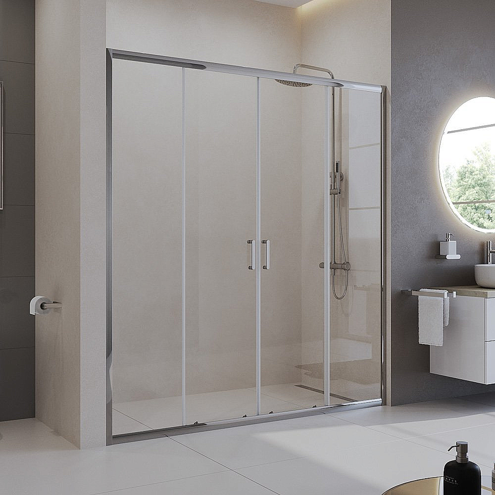 Душевая дверь BelBagno UNO 195-BF-2 180 стекло прозрачное/профиль хром