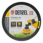 Леска для триммера зубчатый квадрат, 3,0мм х 113м, на DIN катушке FLEX CORD Denzel