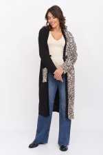 Кардиган Д 3272/черно-бежевый