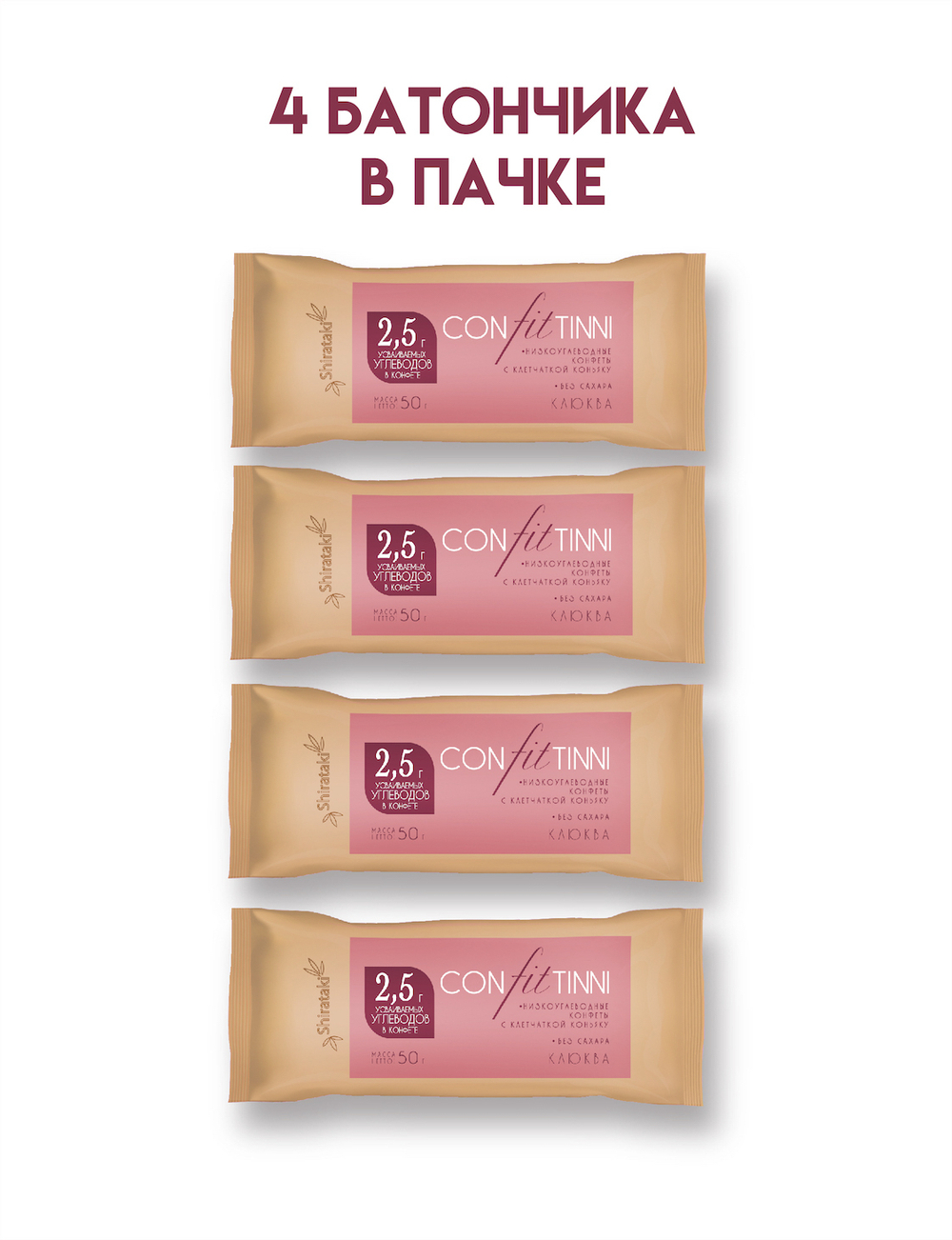 Низкоуглеводные конфеты  KONFITTINNI "Клюква", пачка 200 г.