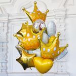 Шар (18"/46 см) Звезда, Белый блеск 1 шт.