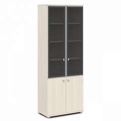 Шкаф со стеклом в алюминиевом профиле высокий 820х440х2195 V-614