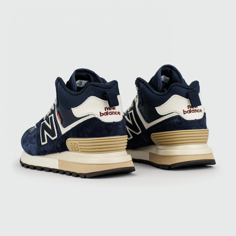 кроссовки New Balance 574 Mid x Stone Island Blue / White Winter
