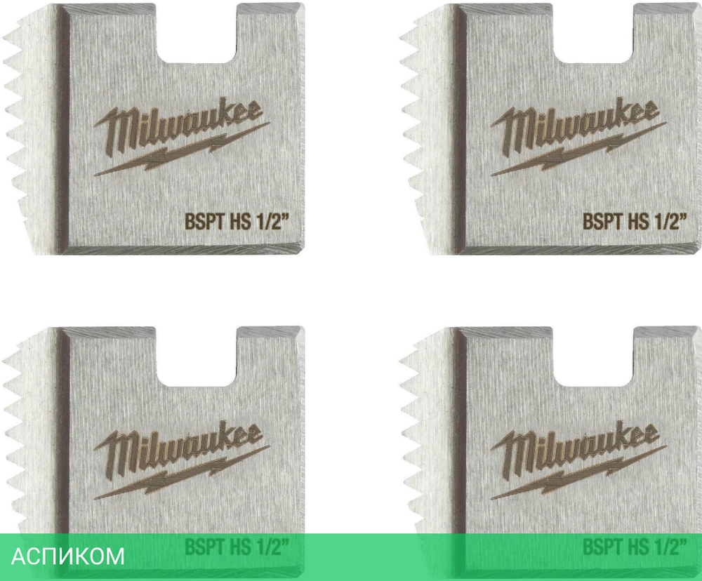 Плашка для резьбонарезного инструмента Milwaukee FPTD 1/2" BSPT HS (4932480233)