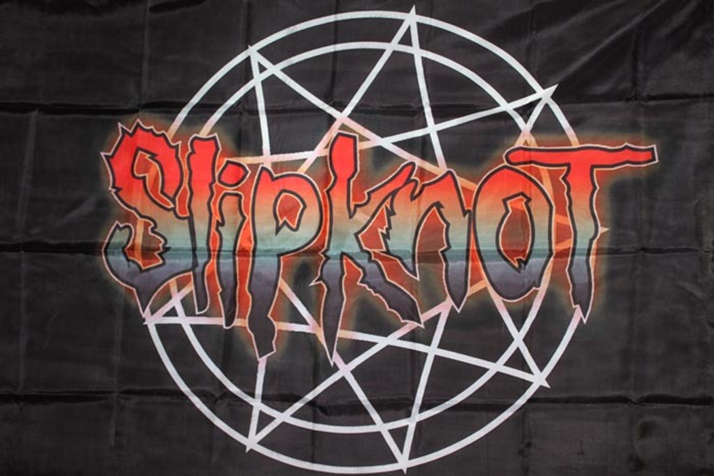 Флаг Slipknot надпись на пенте