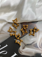 Пуговицы Скиап. "S" с резьбой античное золото