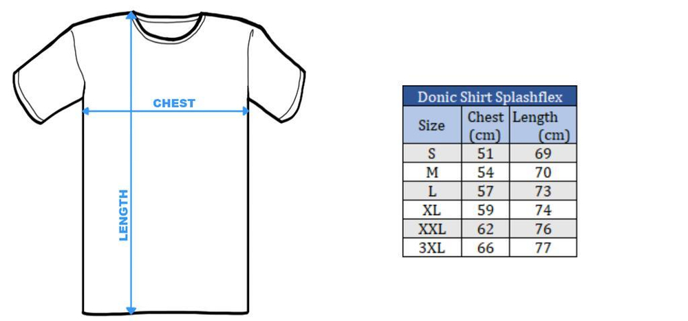 Donic Shirt Splashflex cyan/navy