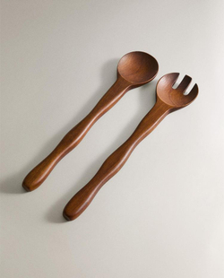 ZARA HOME СТОЛОВЫЕ ПРИБОРЫ ДЛЯ СЕРВИРОВКИ СТОЛА, КОРИЧНЕВЫЙ