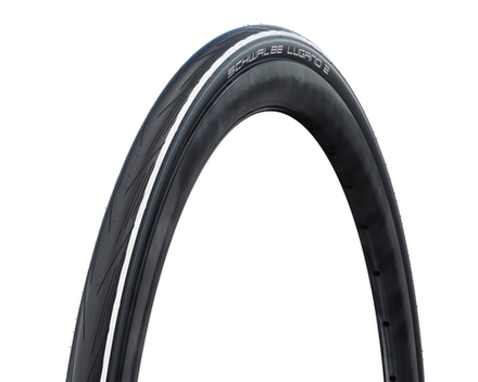 Покрышка 700x25C (25-622) 05-11159023 LUGANO II K-Guard 25-622 B/WS/B-SK HS471 SiC 50EPI черно-белая SCHWALBE