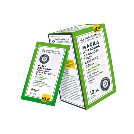 Маска для волос с грязью Сакского озера "Комплексное укрепление"