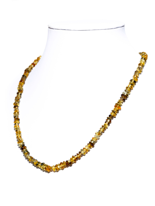 Бусы из цельного натурального янтаря 45 см, бусины 6 на 3 мм