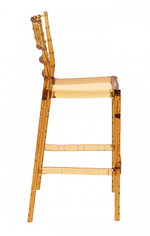 Стул прозрачный барный Siesta Contract Chiavari Bar 75, янтарный