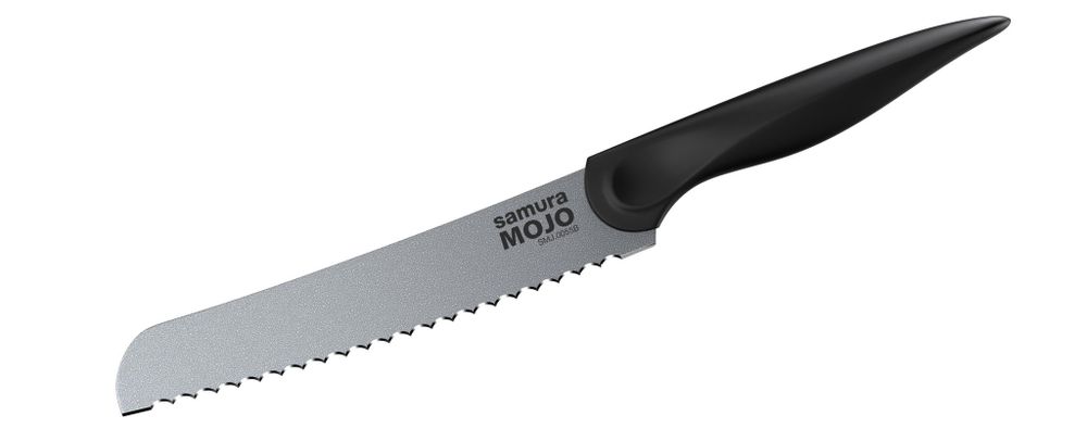 Нож кухонный Samura MOJO для хлеба 19,4 см, корроз.-стойкая сталь, полипропилен чёрн.