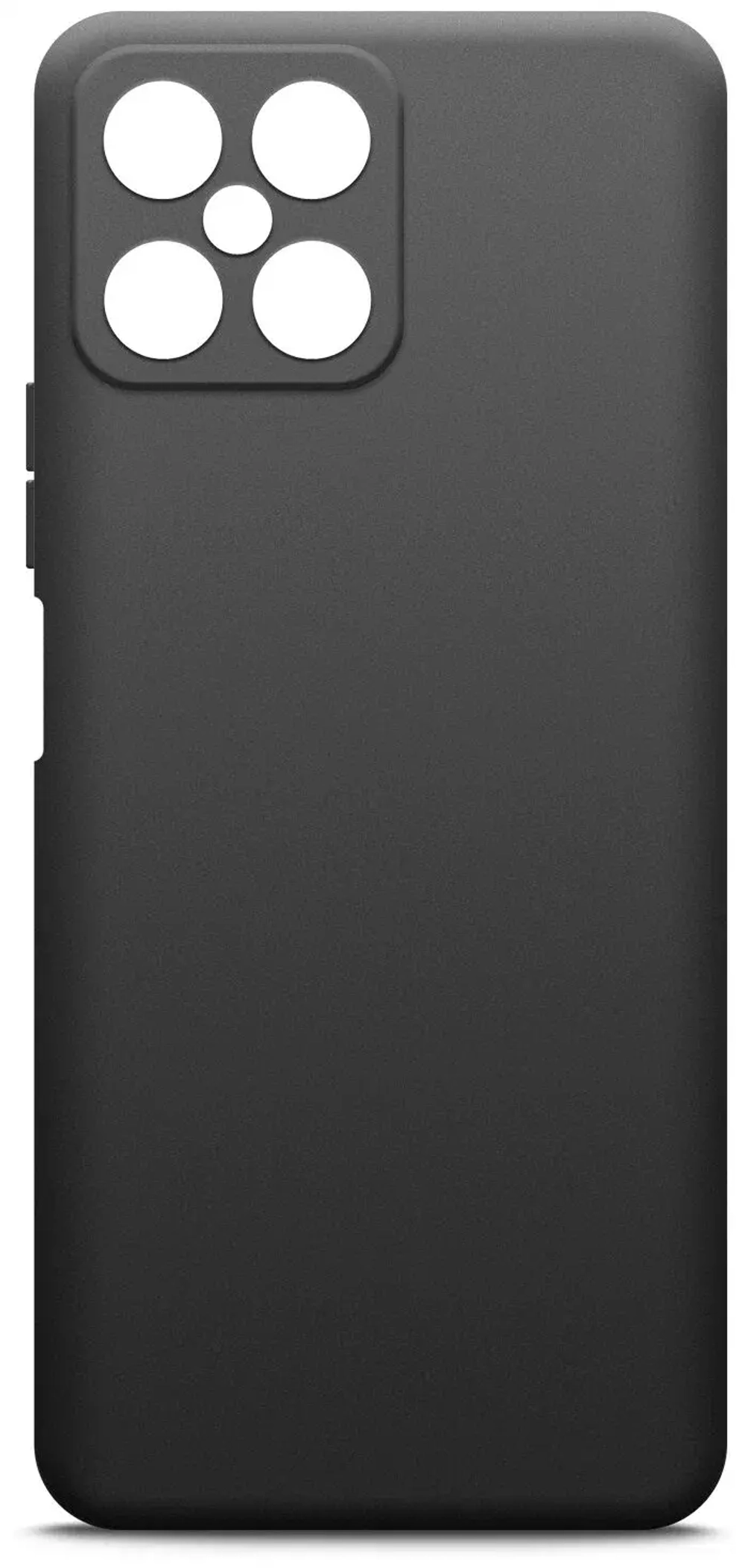 Силиконовый чехол с микрофиброй для Honor X8  black DF