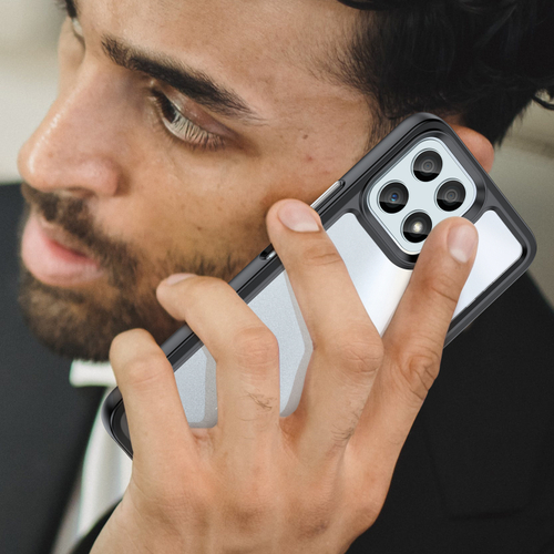 Противоударный чехол с усиленными рамками черного цвета для Honor X30i и Honor X8 5G, мягкий отклик кнопок