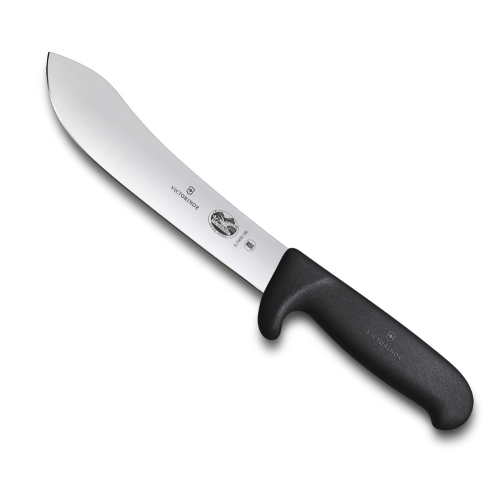 Нож Victorinox разделочный для мяса, лезвие 18 см прямое, черный