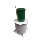 Станция биологической очистки Коло Веси Kolo Vesi 8 лонг прин/ 1600 л. в сутки / до 9 чел. / принудительный сброс (1500x1500x2681см;184кг;) - арт.560194