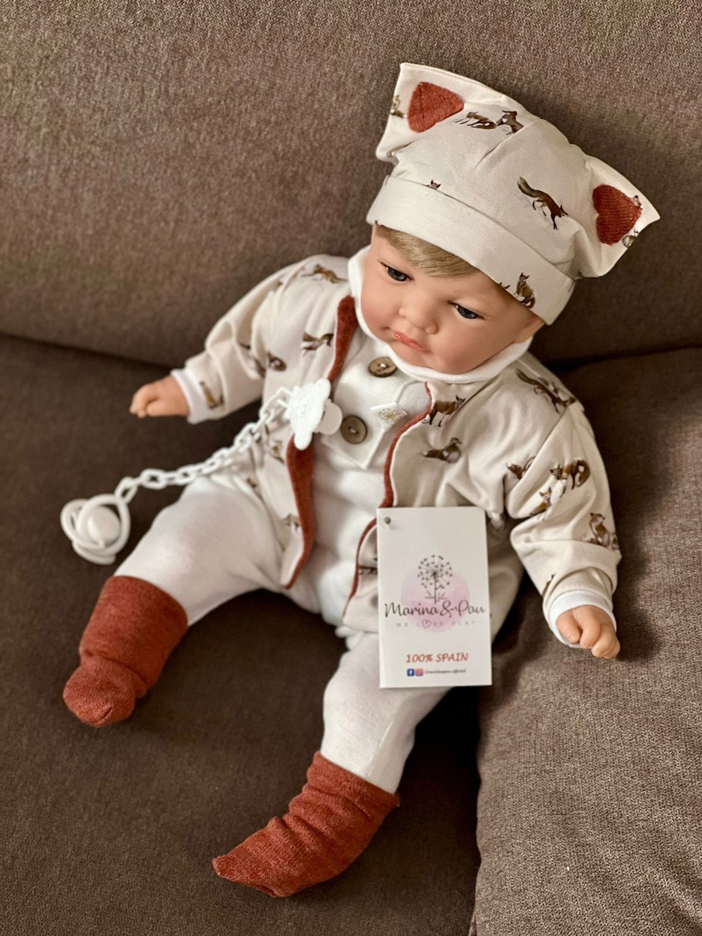 Кукла Marina and Pau 42cм Baby Sweet мягконабивная в пакете (M725K)