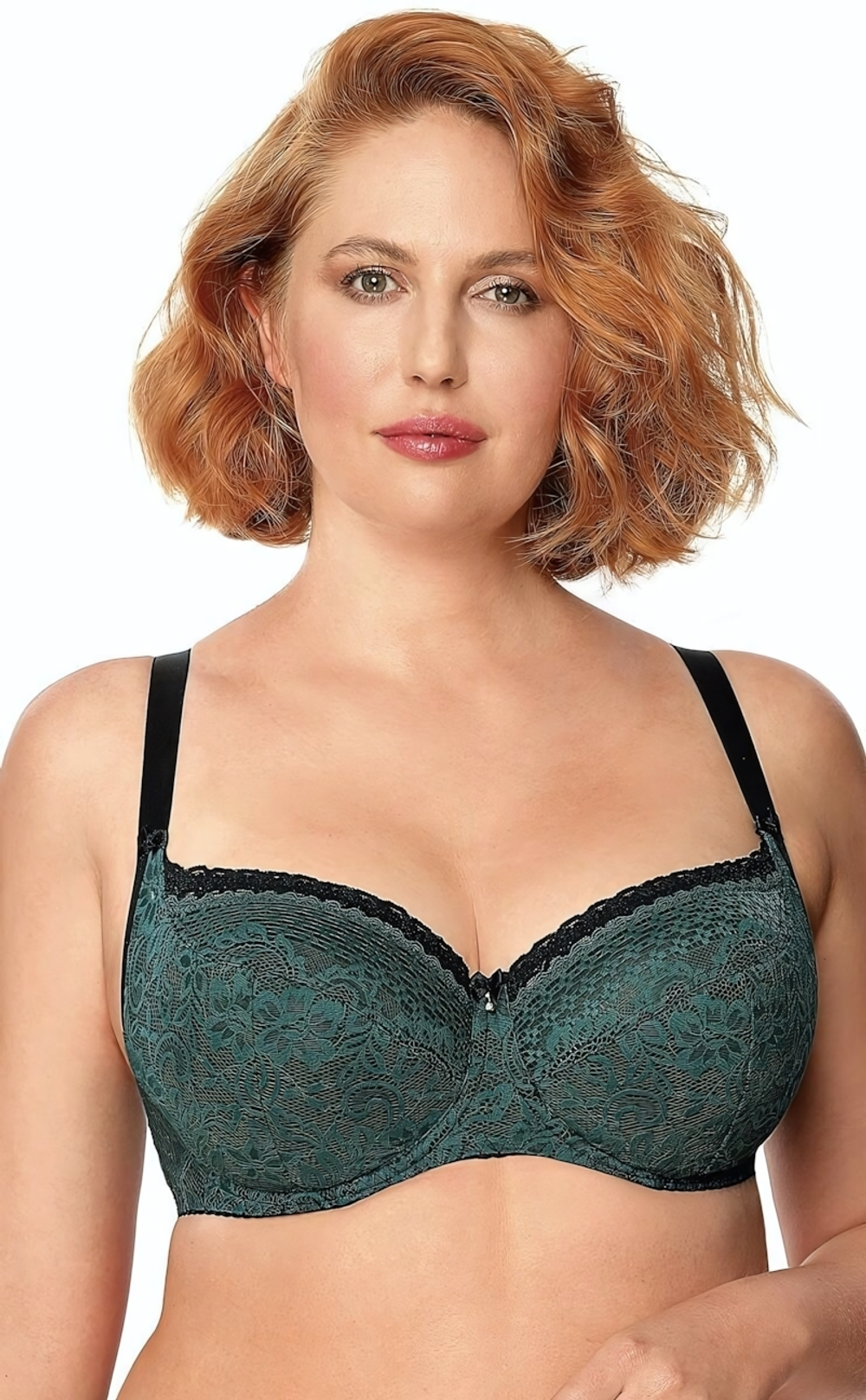 Бюстгальтер на косточках Xena (Размер: 80F) (Цвет: изумрудный)