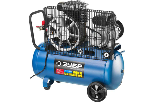 Воздушный поршневой масляный компрессор Зубр ПРОФЕССИОНАЛ 440 л/мин, 50 л, 2200 Вт, ЗКПМ-440-50-Р-2.2
