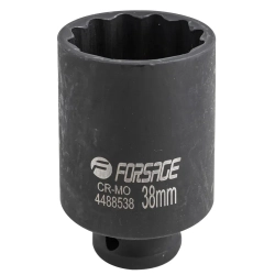 Головка ударная глубокая 38мм (12гр.), 1/2'' Forsage F-4488538