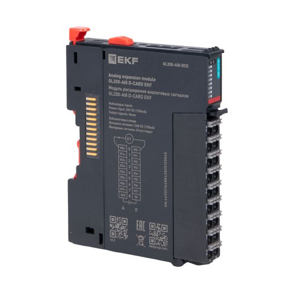 Модуль расширения аналоговых сигналов GL200-AI8 D-CARD EKF