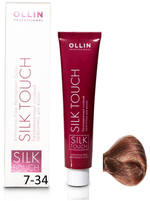OLLIN SILK TOUCH 7/34 русый золотисто-медный 60мл Безаммиачный стойкий краситель для волос