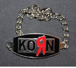 Браслет алюминиевый Korn черная надпись