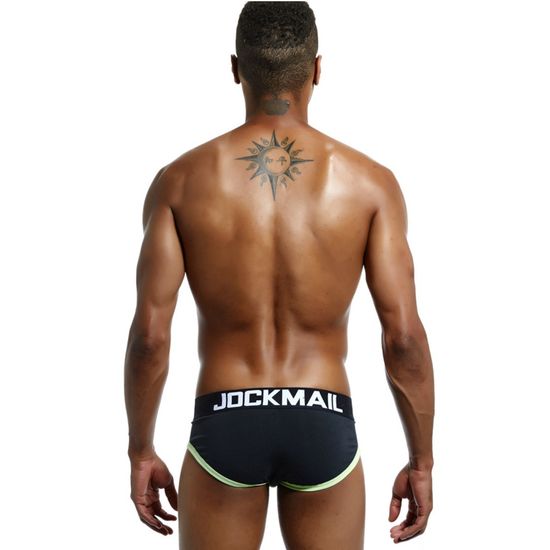 Мужские трусы брифы черные JOCKMAIL JM2012-2