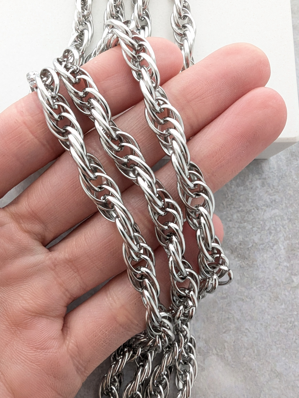 Цепь нержавеющая сталь 7мм, 50см