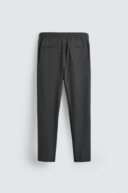 ZARA БРЮКИ-ДЖОГГЕРЫ КОМФОРТНОЙ ПОСАДКИ, ТЕМНО-СЕРЫЙ